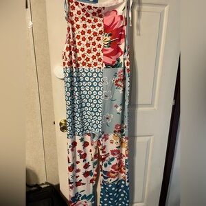 Colorful Floral Patchwork Jumpsuit